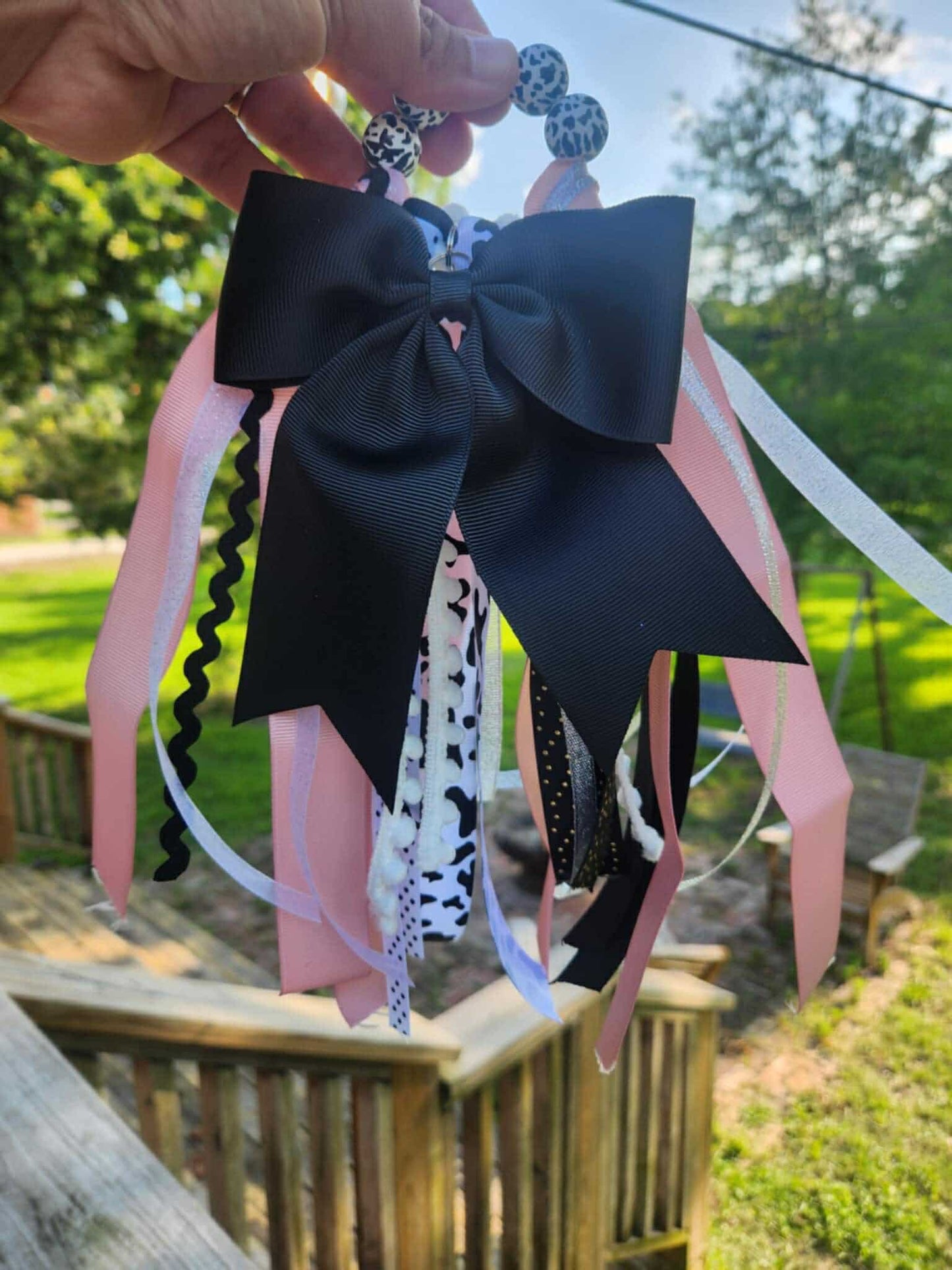 Black Bow/Pink/Cow
