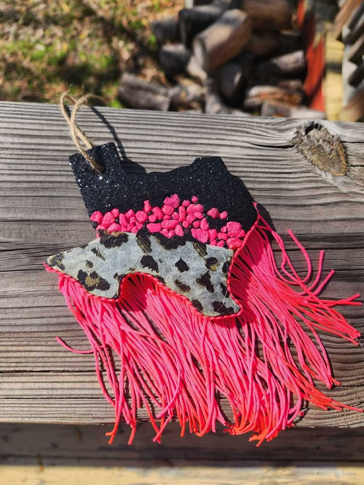 Black & Pink Texas Fringe